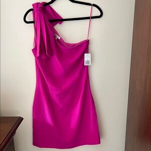 TCEC Fuchsia One-Shoulder Dress